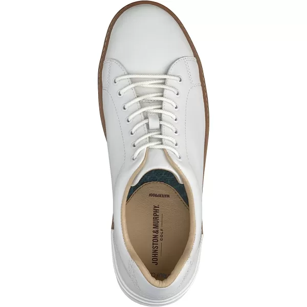 imageJohnston amp Murphy Mens McGuffey GL1 Hybrid LacetoToe Golf Shoe  Waterproof Construction  Superior Cushioning  HybridLug Rubber SoleWhite Waterproof Full Grain