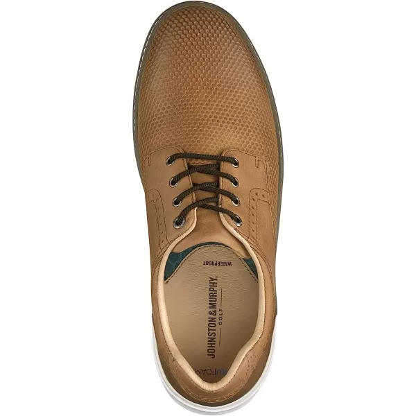imageJohnston amp Murphy Mens McGuffey GL2 Hybrid Golf Shoe  Waterproof Construction  Superior Cushioning  HybridLug Rubber SoleTan Oiled Embossed Full Grain
