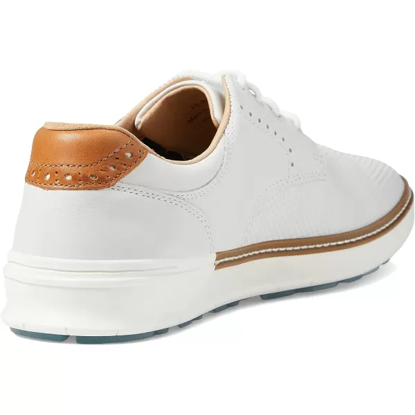 imageJohnston amp Murphy Mens McGuffey GL2 Hybrid Golf Shoe  Waterproof Construction  Superior Cushioning  HybridLug Rubber SoleWhite Embossed Full Grain