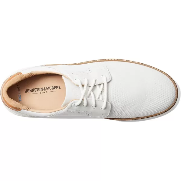 imageJohnston amp Murphy Mens McGuffey GL2 Hybrid Golf Shoe  Waterproof Construction  Superior Cushioning  HybridLug Rubber SoleWhite Embossed Full Grain