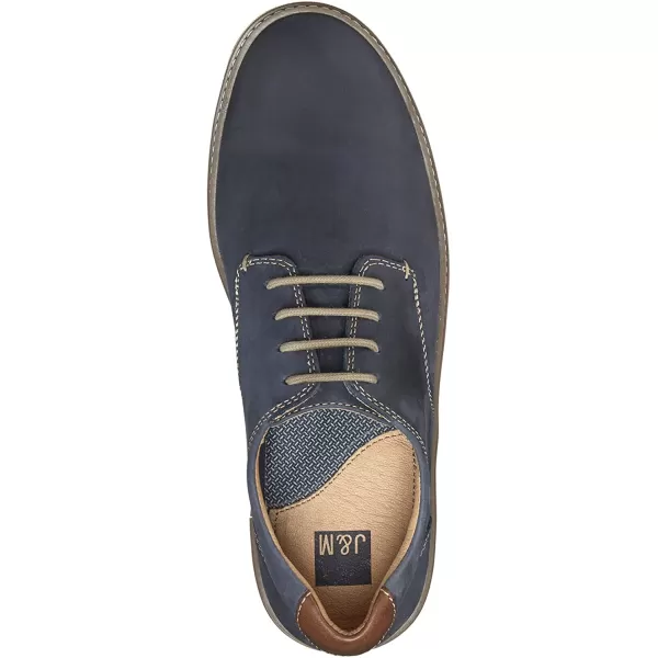 imageJohnston amp Murphy Mens McGuffey Plain Toe Shoe  Classic Lightweight SneakerNavy Oiled Full Grain