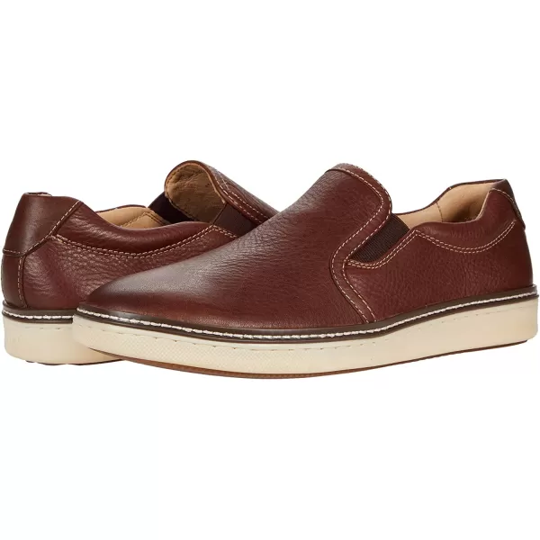 imageJohnston amp Murphy Mens McGuffey Skull Embossed SlipOn Shoe  Cushioned Insole  Skeletal Leather LiningDark Brown Full Grain