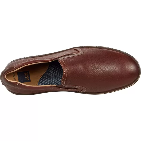 imageJohnston amp Murphy Mens McGuffey Skull Embossed SlipOn Shoe  Cushioned Insole  Skeletal Leather LiningDark Brown Full Grain