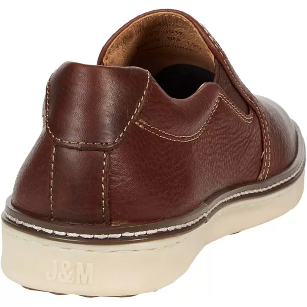imageJohnston amp Murphy Mens McGuffey Skull Embossed SlipOn Shoe  Cushioned Insole  Skeletal Leather LiningDark Brown Full Grain