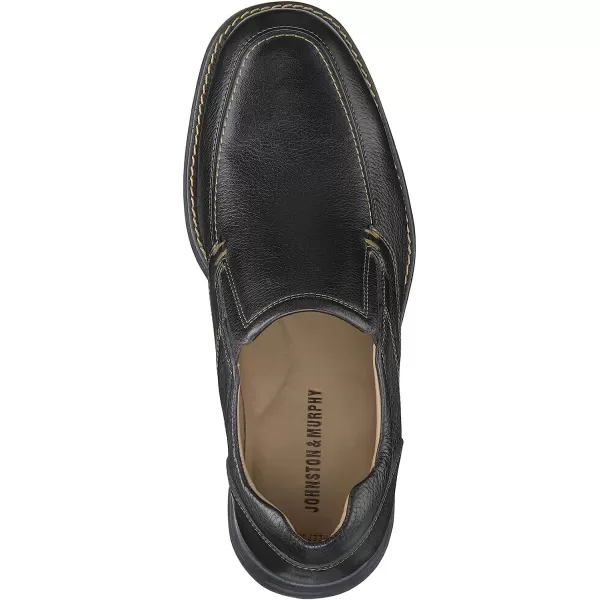 imageJohnston amp Murphy Mens Shuler Moc Toe SlipOn Shoe  Cushioned Footbed  FullGrain Leather  Rubber Sole  Padded Collar  Superior ComfortBlack Full Grain
