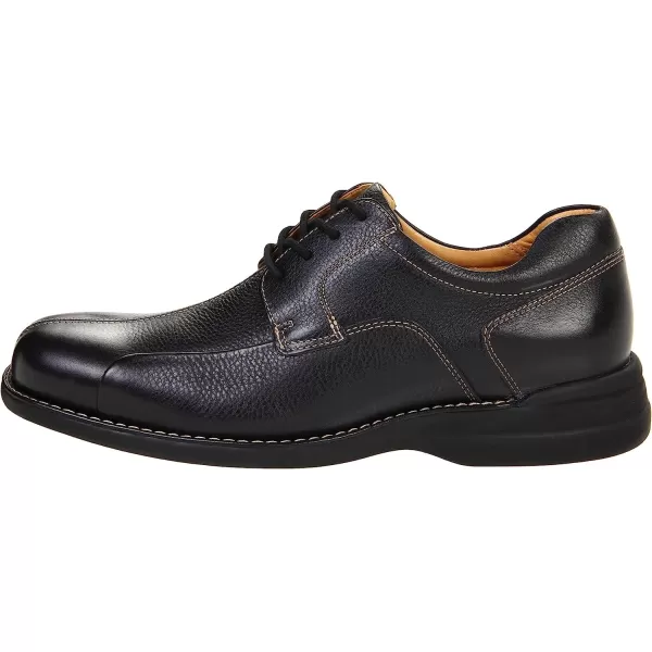 imageJohnston amp Murphy Mens Shuler Moc Toe SlipOn Shoe  Cushioned Footbed  FullGrain Leather  Rubber Sole  Padded Collar  Superior ComfortBlack Tumbled Calf