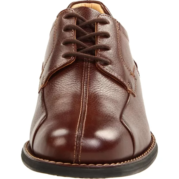 imageJohnston amp Murphy Mens Shuler Moc Toe SlipOn Shoe  Cushioned Footbed  FullGrain Leather  Rubber Sole  Padded Collar  Superior ComfortDark Brown Tumbled Calf