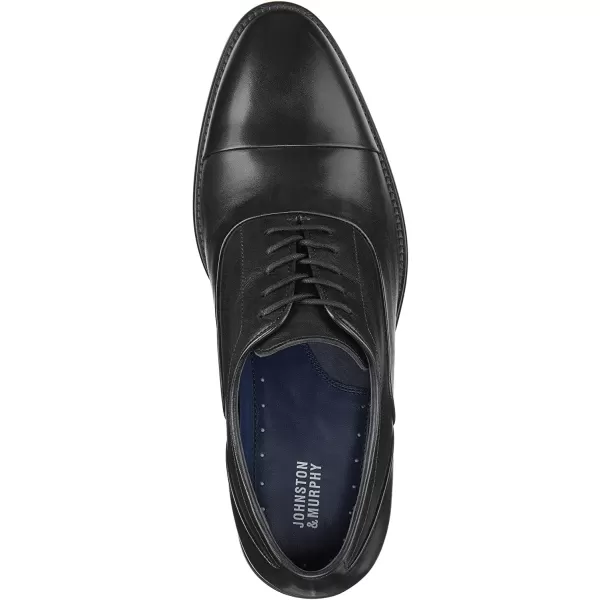 imageJohnston amp Murphy Mens Stockton Cap Toe Shoes  Round Cap Toe  LaceUp Dress Shoe for Men  Leather Upper  Comfortable amp Classic Footwear DesignBlack Full Grain