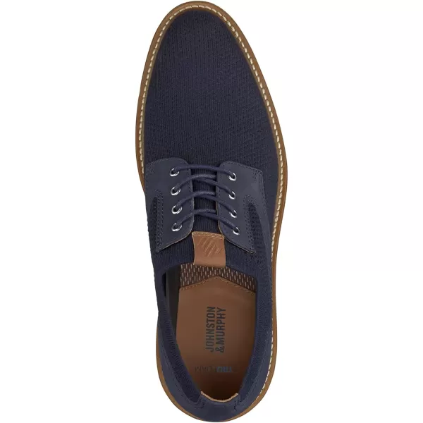 imageJohnston amp Murphy Mens Upton Knit Plain Toe  Mens Walking Shoes Casual Shoes for Men Sneakers for Men Flexible Knit Shoes for Men TRUFOAM Sole amp Rubber SoleNavy Knit