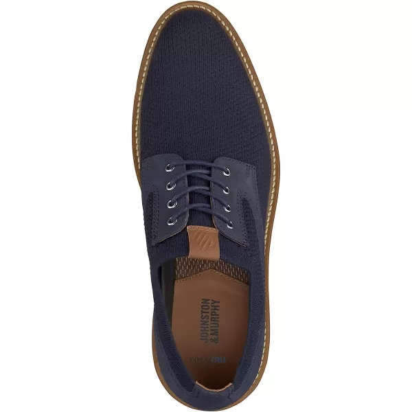 imageJohnston amp Murphy Mens Upton Knit Plain Toe  Mens Walking Shoes Casual Shoes for Men Sneakers for Men Flexible Knit Shoes for Men TRUFOAM Sole amp Rubber SoleNavy Knit