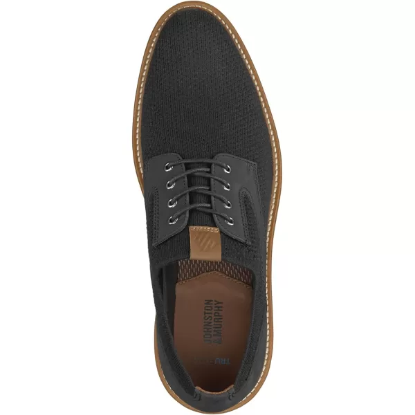 imageJohnston amp Murphy Mens Upton Knit Plain Toe  Mens Walking Shoes Casual Shoes for Men Sneakers for Men Flexible Knit Shoes for Men TRUFOAM Sole amp Rubber SoleBlack Knit