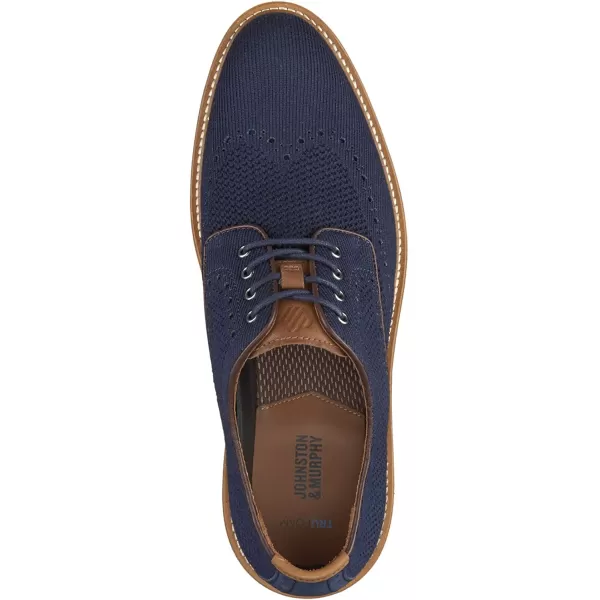 imageJohnston amp Murphy Mens Upton Knit Wingtip Shoe  Mens Walking Shoes Casual Shoes for Men Sneakers for Men Flexible Knit Shoes for Men TRUFOAM Sole amp Rubber SoleNavy Knit