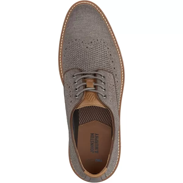 imageJohnston amp Murphy Mens Upton Knit Wingtip Shoe  Mens Walking Shoes Casual Shoes for Men Sneakers for Men Flexible Knit Shoes for Men TRUFOAM Sole amp Rubber SoleGray Knit
