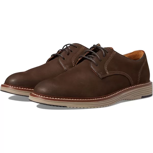 imageJohnston amp Murphy Mens Upton Plain Toe Shoe  Leather Mesh Lining  Memory Foam Cushioned InsoleDark Brown Nubuck