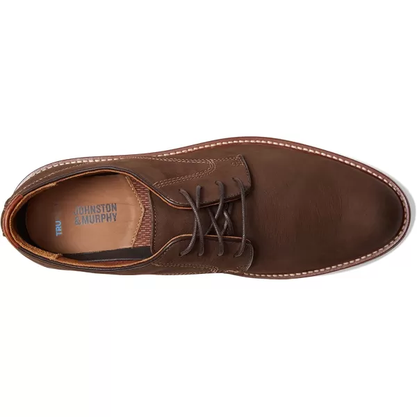 imageJohnston amp Murphy Mens Upton Plain Toe Shoe  Leather Mesh Lining  Memory Foam Cushioned InsoleDark Brown Nubuck