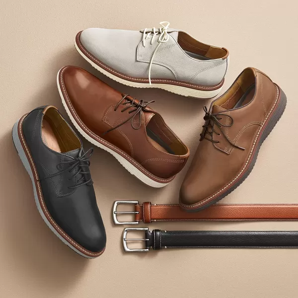 imageJohnston amp Murphy Mens Upton Plain Toe Shoe  Leather Mesh Lining  Memory Foam Cushioned InsoleGray Nubuck