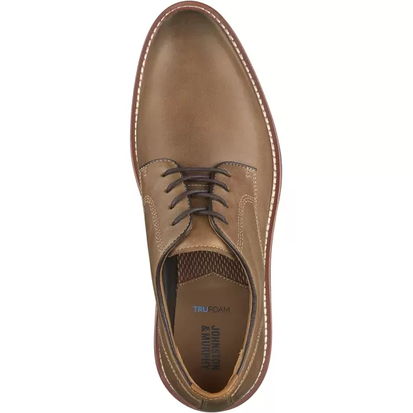 imageJohnston amp Murphy Mens Upton Plain Toe Shoe  Leather Mesh Lining  Memory Foam Cushioned InsoleTan Oiled Full Grain