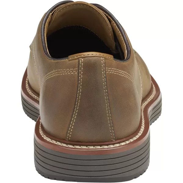 imageJohnston amp Murphy Mens Upton Plain Toe Shoe  Leather Mesh Lining  Memory Foam Cushioned InsoleTan Oiled Full Grain
