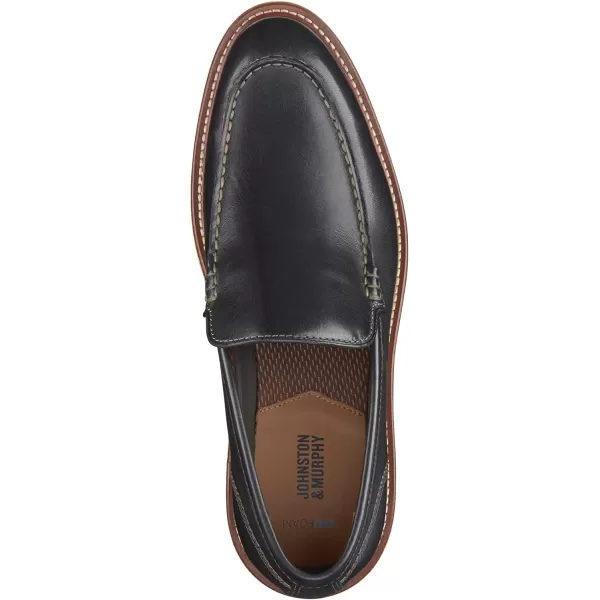 imageJohnston amp Murphy Mens Upton Venetian Shoe  Mens Walking Shoes Casual Shoes for Men Sneakers for Men Flexible Shoes for Men TRUFOAM Sole amp Cushioned InsoleBlack Full Grain