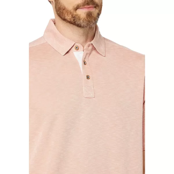 imageJohnston amp Murphy Mens Vintage Slub PoloPeach