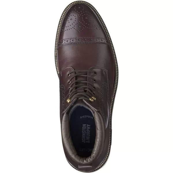 imageJohnston amp Murphy Mens XC Flex Cody Cap Toe BootMahogany Full Grain