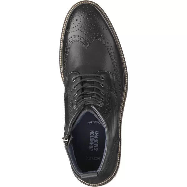 imageJohnston amp Murphy Mens XC Flex Cody Wingtip Zip BootBlack Full Grain