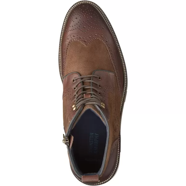 imageJohnston amp Murphy Mens XC Flex Cody Wingtip Zip BootMahogany Full GrainSuede