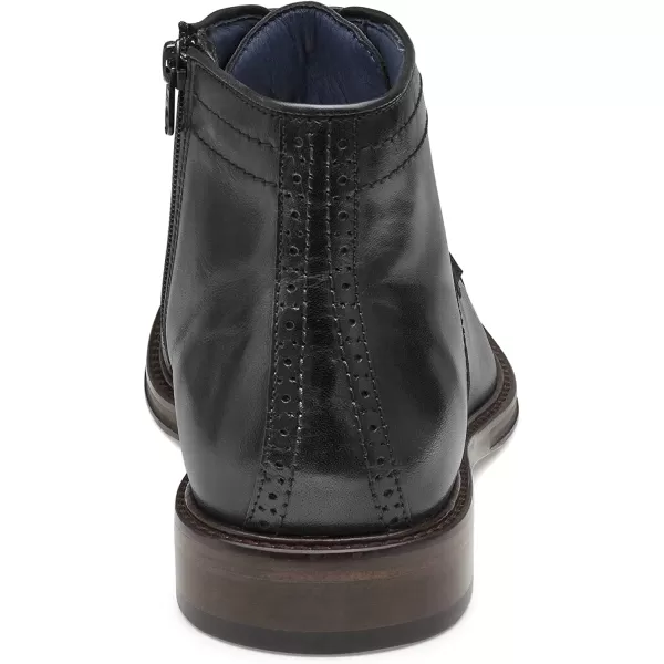 imageJohnston amp Murphy Mens XC Flex Raleigh Cap Toe Zip Boot  FullGrain Leather  Cushioned Footbed  LeatherRubber Sole  Easy Access Side Zip  Classic DesignBlack Full Grain
