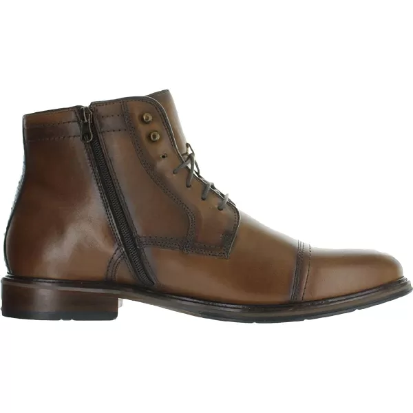 imageJohnston amp Murphy Mens XC Flex Raleigh Cap Toe Zip Boot  FullGrain Leather  Cushioned Footbed  LeatherRubber Sole  Easy Access Side Zip  Classic DesignTan Full Grain
