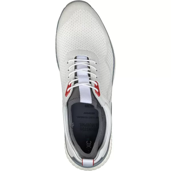 imageJohnston amp Murphy Mens XC4 H2 Sport Hybrid Knit Golf Shoe  Waterproof Leather  Lightweight  Memory Foam CushioningWhite KnitWhiteGray Waterproof Leather