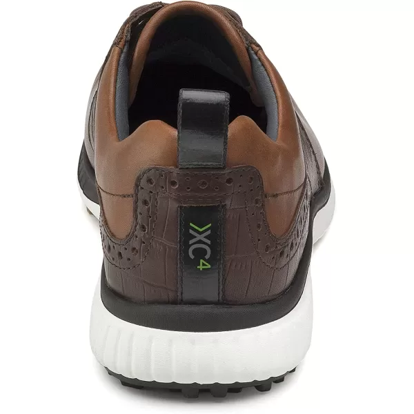 imageJohnston amp Murphy Mens XC4 H2Luxe Hybrid Saddle Golf Shoe  Waterproof Leather nbspLightweight  Full EVA Midsole CushionTanMahogany Croc Print