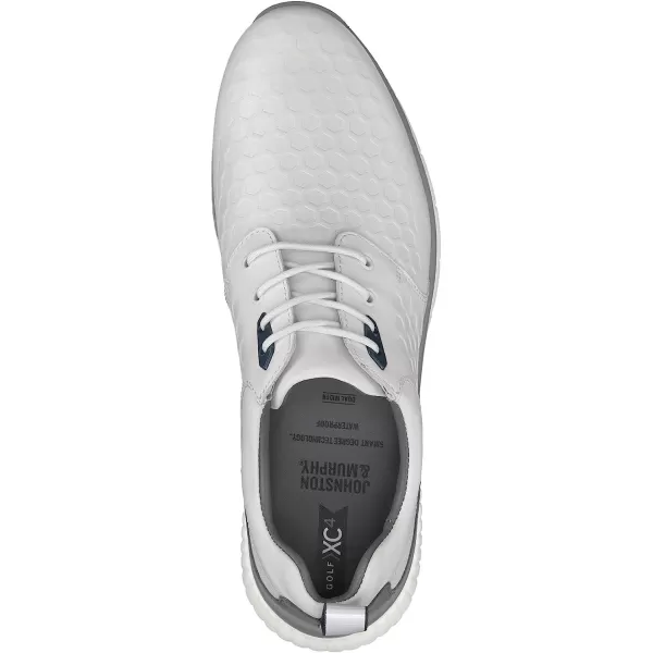 imageJohnston amp Murphy Mens XC4 H2Luxe Hybrid Saddle Golf Shoe  Waterproof Leather nbspLightweight  Full EVA Midsole CushionWhiteGray Waterproof