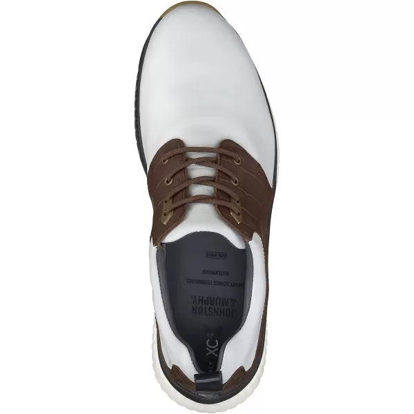 imageJohnston amp Murphy Mens XC4 H2Luxe Hybrid Saddle Golf Shoe  Waterproof Leather nbspLightweight  Full EVA Midsole CushionWhiteMahogany Croc Print