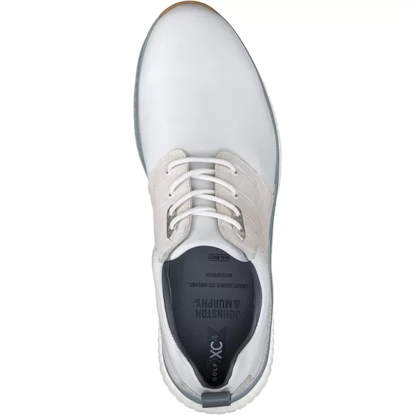 imageJohnston amp Murphy Mens XC4 H2Luxe Hybrid Saddle Golf Shoe  Waterproof Leather nbspLightweight  Full EVA Midsole CushionWhiteWhite Croc Print