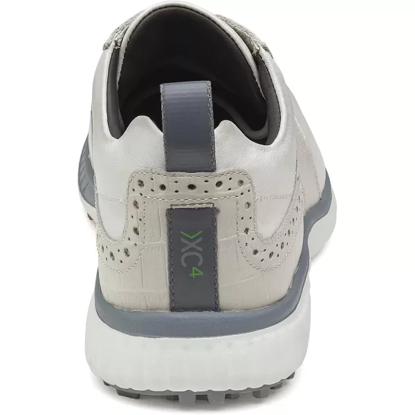 imageJohnston amp Murphy Mens XC4 H2Luxe Hybrid Saddle Golf Shoe  Waterproof Leather nbspLightweight  Full EVA Midsole CushionWhiteWhite Croc Print