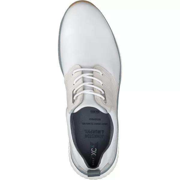 imageJohnston amp Murphy Mens XC4 H2Luxe Hybrid Saddle Golf Shoe  Waterproof Leather nbspLightweight  Full EVA Midsole CushionWhiteWhite Croc Print