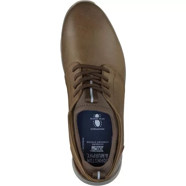 imageJohnston amp Murphy Mens XC4 Prentiss Plain Toe Casual ShoeWaterproof LeatherMemoryFoam CushioningTan Oiled Full Grain