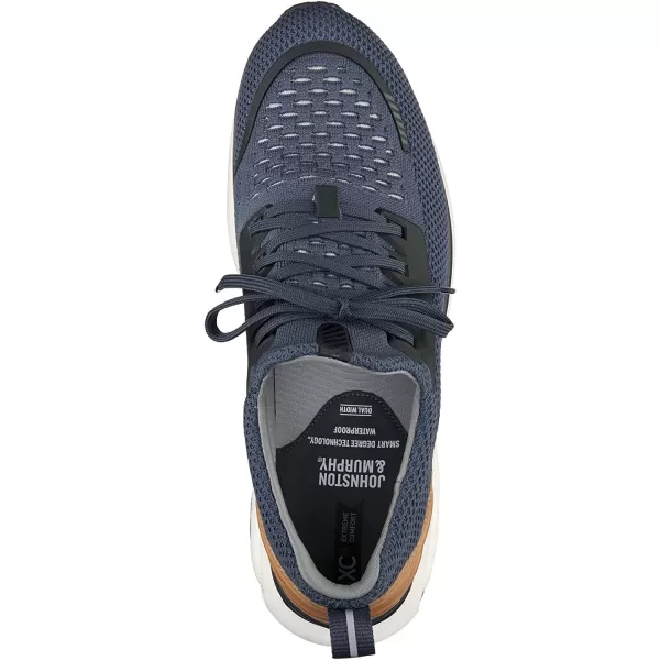 imageJohnston amp Murphy MensnbspXC4nbspTR1 Sport Hybrid Shoes  Waterproof Construction  Lightweight amp Breathable  Moisture Wicking Lining Removable DualWidth FootbedNavy Waterproof KnitFull Grain