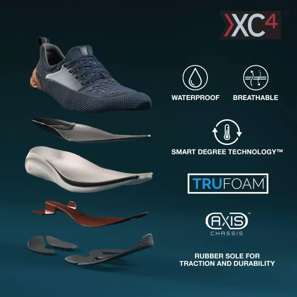 imageJohnston amp Murphy MensnbspXC4nbspTR1 Sport Hybrid Shoes  Waterproof Construction  Lightweight amp Breathable  Moisture Wicking Lining Removable DualWidth FootbedLight Gray Waterproof KnitFull Grain