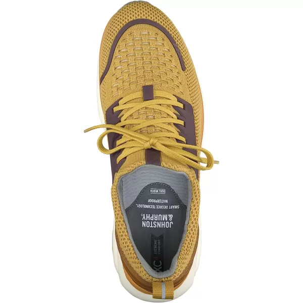 imageJohnston amp Murphy MensnbspXC4nbspTR1 Sport Hybrid Shoes  Waterproof Construction  Lightweight amp Breathable  Moisture Wicking Lining Removable DualWidth FootbedGold Waterproof KnitFull Grain
