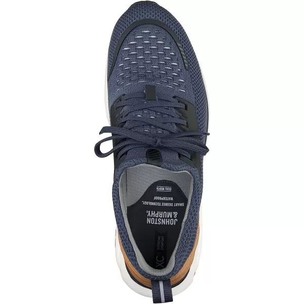 imageJohnston amp Murphy MensnbspXC4nbspTR1 Sport Hybrid Shoes  Waterproof Construction  Lightweight amp Breathable  Moisture Wicking Lining Removable DualWidth FootbedNavy Waterproof KnitFull Grain