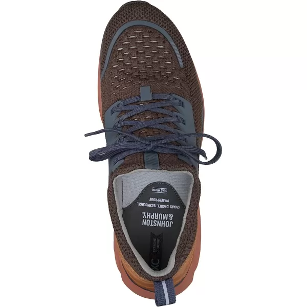 imageJohnston amp Murphy MensnbspXC4nbspTR1 Sport Hybrid Shoes  Waterproof Construction  Lightweight amp Breathable  Moisture Wicking Lining Removable DualWidth FootbedRed Brown Waterproof KnitFull Grain