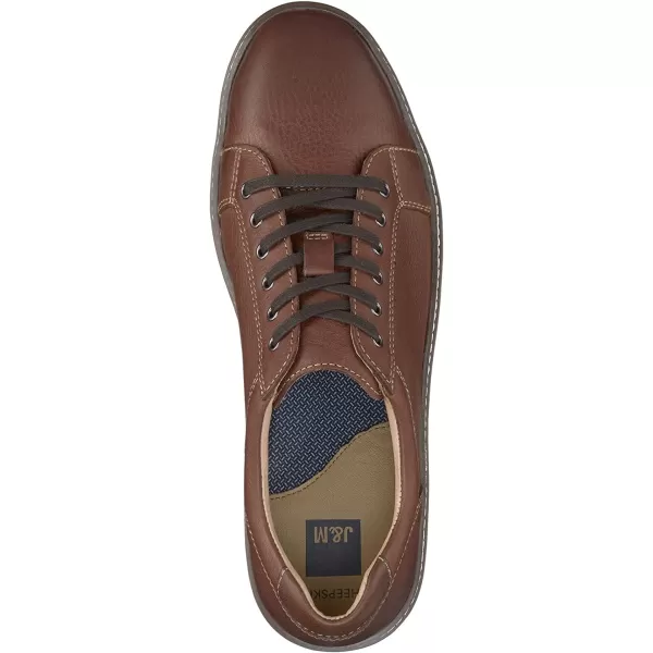 imageJohnston amp MurphynbspMensnbspMcGuffeynbspLacetoToenbspShoenbspnbspClassic Lightweight Leather SneakerDark Brown Full Grain