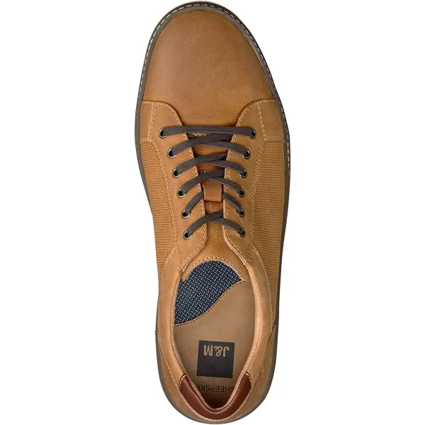 imageJohnston amp MurphynbspMensnbspMcGuffeynbspLacetoToenbspShoenbspnbspClassic Lightweight Leather SneakerTan Oiled Full Grain
