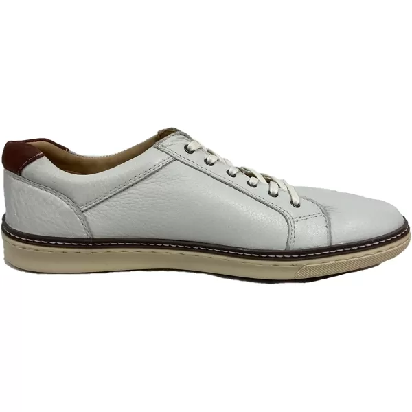 imageJohnston amp MurphynbspMensnbspMcGuffeynbspLacetoToenbspShoenbspnbspClassic Lightweight Leather SneakerWhite Full Grain Leather