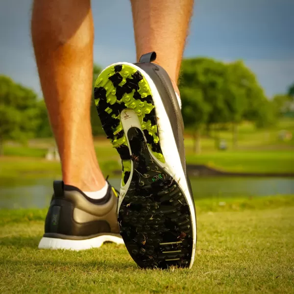 imageJohnston amp MurphynbspMensnbspXC4 H1Luxe HybridnbspGolf ShoesnbspnbspWaterproof Leathernbsp Lightweight nbspnbspMemoryFoamnbspCushioningBlack Full Grain