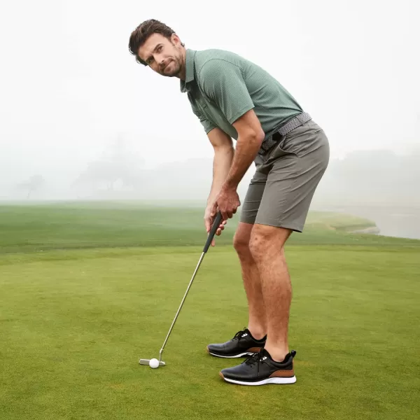 imageJohnston amp MurphynbspMensnbspXC4 H1Luxe HybridnbspGolf ShoesnbspnbspWaterproof Leathernbsp Lightweight nbspnbspMemoryFoamnbspCushioningBlack Waterproof Full Grain