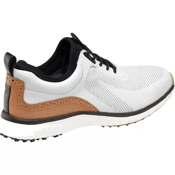 imageJohnston amp MurphynbspMensnbspXC4 H1Luxe HybridnbspGolf ShoesnbspnbspWaterproof Leathernbsp Lightweight nbspnbspMemoryFoamnbspCushioningWhite Waterproof Full Grain