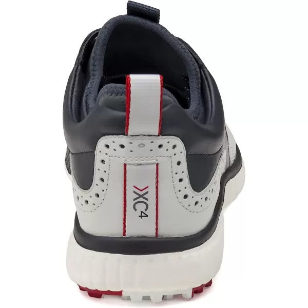 imageJohnston amp MurphynbspMensnbspXC4 H1Luxe HybridnbspGolf ShoesnbspnbspWaterproof Leathernbsp Lightweight nbspnbspMemoryFoamnbspCushioningWhiteNavy Full Grain