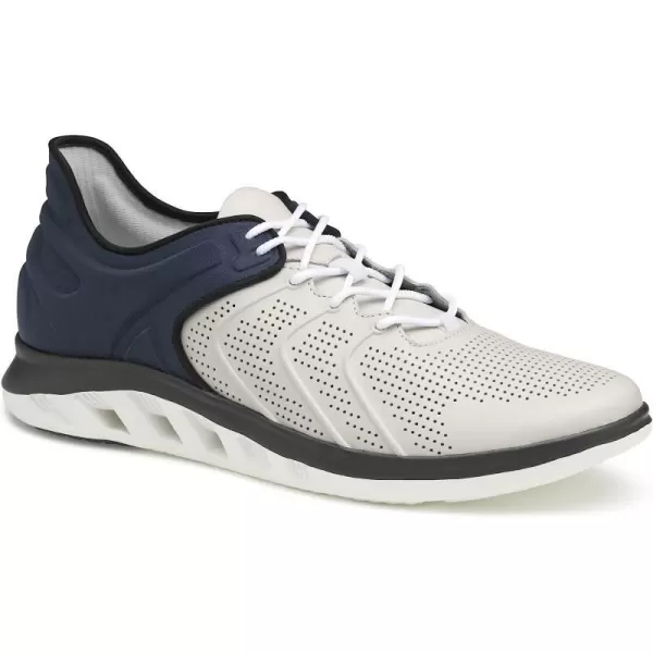 imageJohnston amp Murphy Mens Activate Luxe UThroat  Sneakers for Men Mens Fashion Sneakers Mens Casual Shoes TemperatureRegulating Comfort Removable EVA Cushioned InsoleWhite Full GrainBlue Nylon